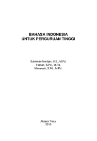 BAHASA INDONESIA UNTUK PERGURUAN TINGGI