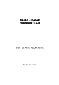 Dasar-Dasar Ekonomi Islam