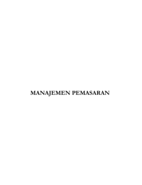 Manajemen Pemasaran